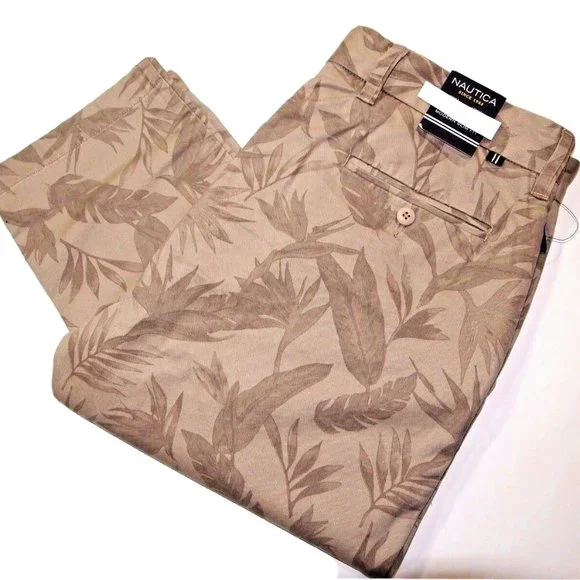 Nautica floral print men's pants size 38x30 modern slim fit